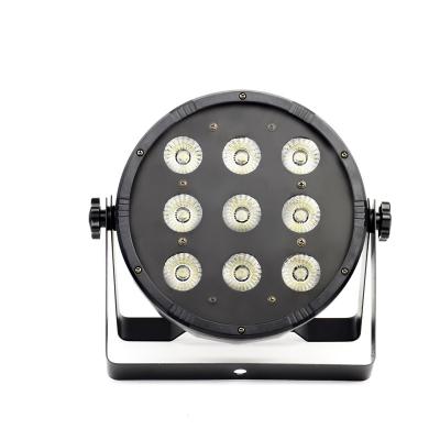 China Plastic LED Stage Light 9*10w RGBW LED Flat Plastic Par Light 25*10*25cm for sale