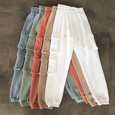 China Anti-Wrinkle Women Clothing Trouser With Pockets Solid Color Women Casual Pants Pants Sweatpants Custom Women for sale