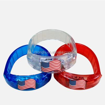 China American Flag Luminous Main Concert Luminous Wristband Concert Cheering LED Props Can Be Customized LOGO RF-927 for sale