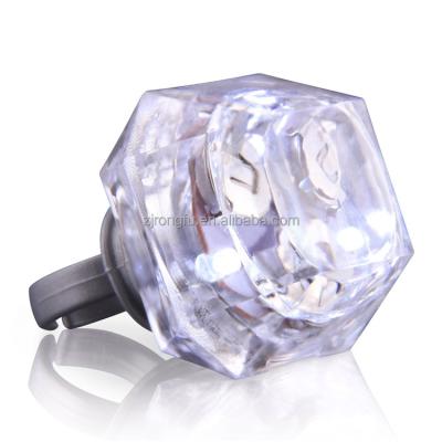 China Wholesale Available Colorful LED Flash Flash LED Luminous Diamond Ring Valentine's Day Plastic Material RF-666 for sale