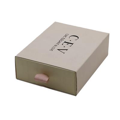 China Recyclable Custom Luxury Pink Packaging Slide Drawer Paper Packaging Sliding Cosmetic Box For Jewelry for sale