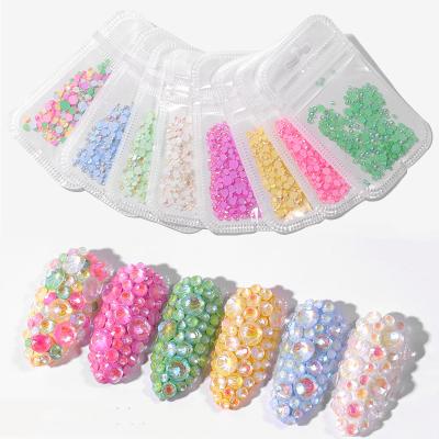 China Fashion and Charm Nail Art Rhinestones Mixed SS6-SS20 3D Flatback Luminous Crystal Glass Diamonds Glitter Decorations Glow in Dark for sale