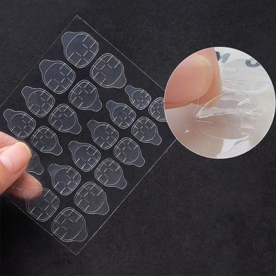 China Freeze Double Sided Clear Transparent Acrylic Adhesive Stickers Sticker Jelly Glue Nail Glue Fake Glue Labels Strip Eco-friendly Double Sided Nail for sale