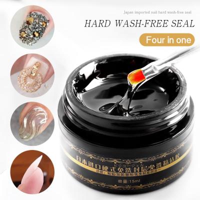 China 15ml Professional Multi-Function Rhinestone Strong Super Strong Sticky Gel Glue Nail Builder Solidified Glue Nail Adhesive Glue for sale