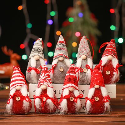 China Chirstmas Decor Christmas Decorations Knitted Santa Claus Doll Christmas Pendant Faceless Christmas Tree Decoration Pendant for sale