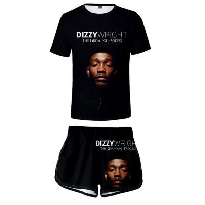 China OEM Dizzy Wright Sports Casual Short Sleeve T-shirt Baby Fade Proof Color Kids Boys Girls Wear Wear Shorts Kids Summer Clothing Sets for sale