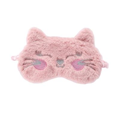 China European and American style wholesale travel plush sleep eye mask cover washable reusable soft headband for sale