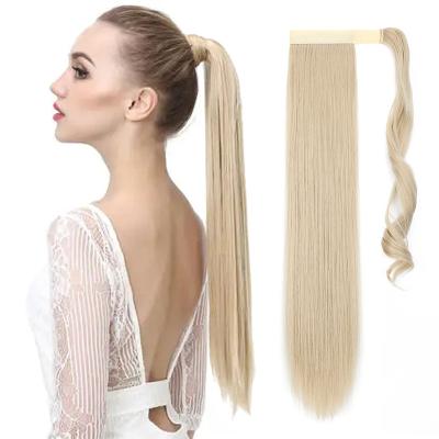 China Hot Sale Cheap Heat Resistant Blonde Body Wave Ponytail Clip In 24