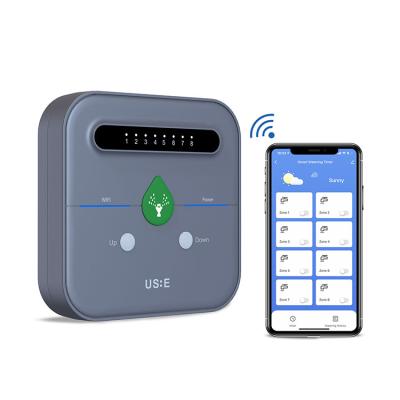 China Smart Outdoor Garden Farm Garden Drip Irrigation Amazon Alexa Google Home Phone APP Control 8 Zones Water Valve Timer Controller System for sale