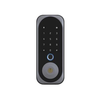 China Doorbell Tuya WiFi App Waterproof Door Lock Smart Biometric Fingerprint Recognition Door Handle Digital Key Lock for sale