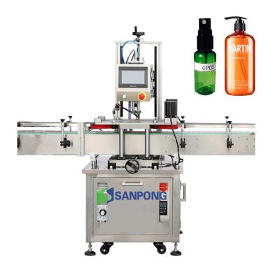 China food & Beverage Plant 4 Wheels Screw Capping Machine For Automatic Spray Bottle Capping Labeling Machine for sale