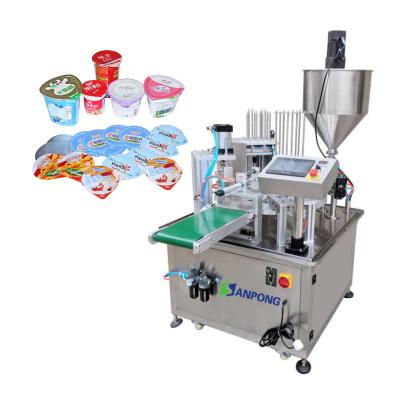 China Automatic Cups Ice Cream Sealing Machine Food Factory Supply Cup Filling And Sealing Machine for sale