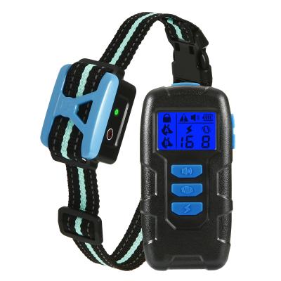 China 2021 Dogs Stocked Pet Training Training Supplies P21 Electric Shock Collar Barking Remote Control IPX7 Waterproof Design for sale