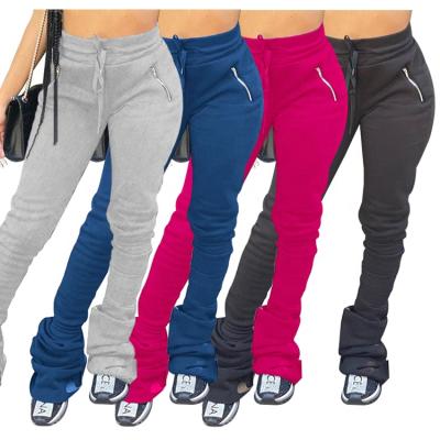 China Breathable Breathable Loungewear Sweatsuit Plus Size Joggers Pants Sporty Woman Stacked Sports Tracksuit for sale