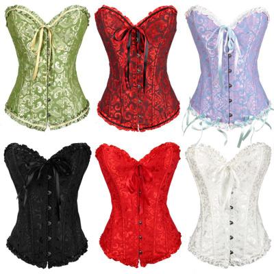 China Wedding Breathable Floral Lingerie Fashion Breathable Tops Plus Size Body Shaper Bustier Vintage Corsets For Women for sale