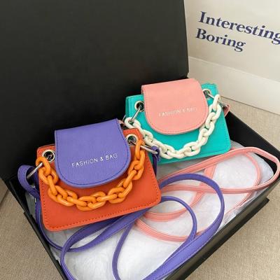 China Fashion Fashion Soft Cross - Shoulder Mini Ladies Bags Women Casual Acrylic Body Chain Simple Handbags for sale