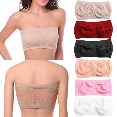 China Solid Color Gym Fitness Women's Seamless Seamless Tank Breathable Strapless Sports Bras Sexy Seamless Top for sale