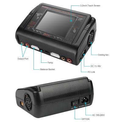 China Vehicles & Dual Discharger AC200W DC400W 12A T400 RC Li-ion Life PB Remote Control NiCd NiMH LiHV Smart Toys HTRC Lipo Battery Charger 1-6S Touch Screen for sale