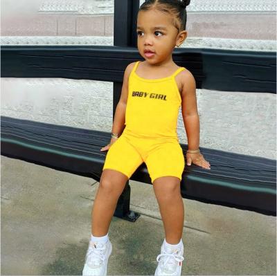 China Factory wholesale price sweet style new baby cute summer baby clothes sleeveless set for sale