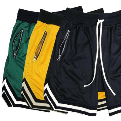 China Wholesale High Quality Simple Sporty Vintage Retro Empty Custom Mens Basketball Shorts Mens Shorts Antibacterial Empty Short Pants for sale