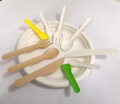 China Eco - Friendly Biodegradable Food Spoons Knife Disposable Paper Cutlery Cutlery for sale