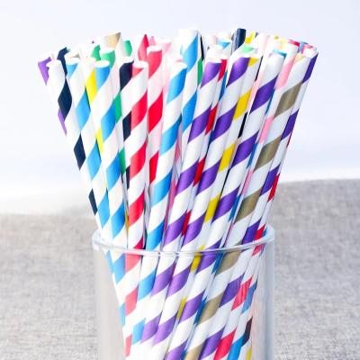 China 25pcs Biodegradable Paper Straws Cutlery Eco Friendly Stocked Disposable Kitchen Accessories Wedding Birthday Party Decorations for sale