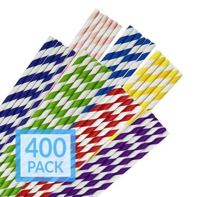 China Disposable Eco-Friendly Stocked Biodegradable Paper Straws (Assorted Colors) | Bulk package | Paper Straws for Drinking - Disposable, Biodegradable / Eco-Friendly | Rainbow for sale