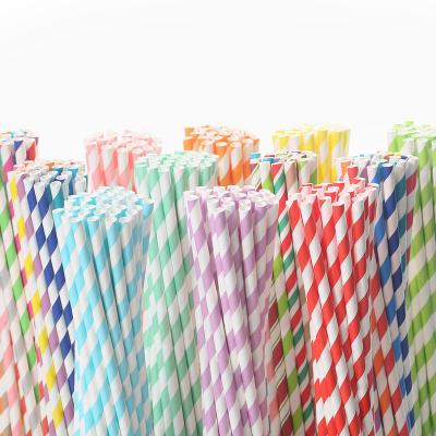 China 25pcs Mix-colors Biodegradable Biodegradable Disposable Paper Straws Eco Friendly Stocked Drinking Straws Wedding Birthday Party Favors Decoration Supplieser Kids for sale