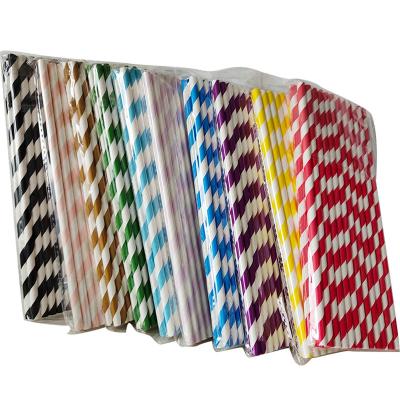 China Disposable Eco-Friendly Stored Biodegradable Biodegradable Stripes Paper Straws Stripes Drinking Straws Striped Blue Pink Blue Yellow Baby Shower Baby Shower Kids for sale