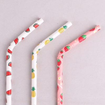 China Disposable Eco Friendly Stocked Biodegradable Flexible Paper Drinking Straws U Bend 100% Biodegradable And Premium Eco-friendly For Restaurants And Juice Party Supplies for sale