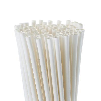 China Black 100pcs Disposable Eco Friendly Stocked Paper Straws Biodegradable Drinking Smoothie Individually Wrapped Colossal Babo Tea 10