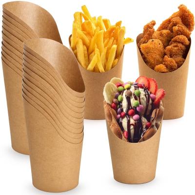 China Biodegradable French Fries Holder 14 Oz Disposable Take Out Party Baking Waffle Paper Popcorn Boxes Squeeze Wrapping Paper Cups Ice Cream Cups for sale