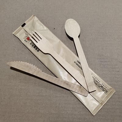 China Sustainable High Quality Bamboo Dishes Wholesale Wet Paper Knife, Fork And Spoon Travel Cutlery for sale