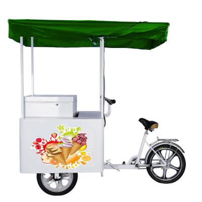 China Solar Cargo Bicycle 108L Mini Chest Freezer With Bike 3 Wheels Tricycle for sale