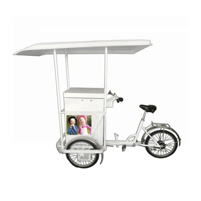 China Outdoor Ice Cream Bike With Ice Box 65 Freezer Popsicle Ice Cream Cart for sale