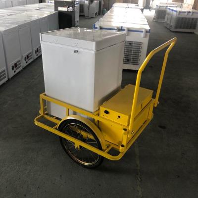 China Vend Mobile Ice Cream Hand Push Ice Cream Cart for sale