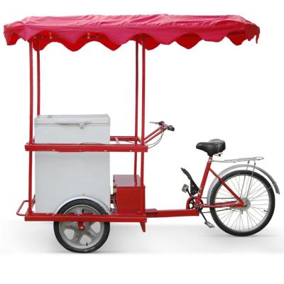 China Street SOLAR Power 108L DC Solar Freezer With Battery Powered Tricycle Trolley JUKA for sale