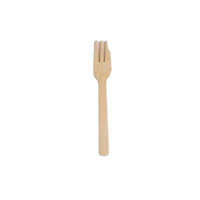 China Party Restaurant Picnic Wholesale Bamboo Cutlery Disposable Ice Cream Fork Dessert Bamboo Fork for sale