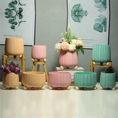 China Pastoral Succulents Cement Small Flower Pot Hot Sale Planter Garden Pot for sale