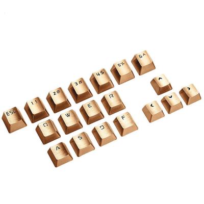 China Aluminum manufacturing custom Aluminum Brass metal keycap mechanical keyboard keycaps for sale