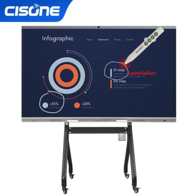 China CISONE 65 inch smart interactive panel 4k screen set in camera classroom active class board online education board 65 inch 75 inch 86 inch for sale