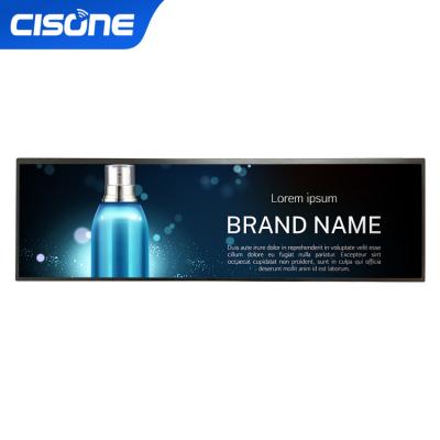 China CISONE 29 inch indoor bar display lcd portable indoor digital signage led strip advertising display screen for sale