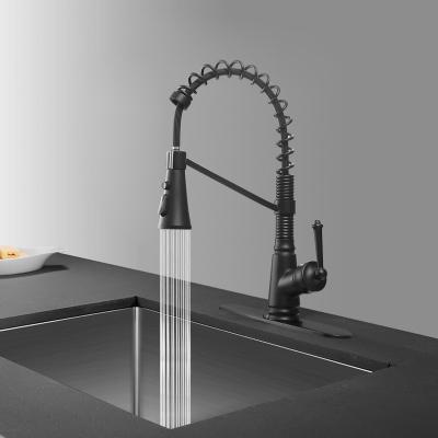 China New modern modern style pull out pull down kitchen sink faucet basin water faucet with sprayer for sale