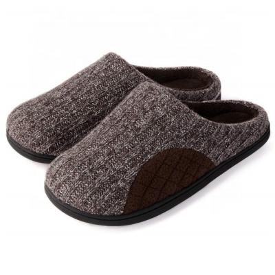 China Close Toe Slipper Men's Autumn Winter Memory Foam Knitted Two Tone Slipper New 2018 for sale