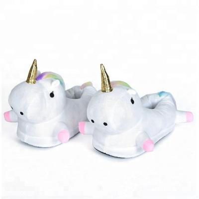 China Lightweight Hot Sale OEM Unicorn Slippers For Indoor Plush Toy for sale