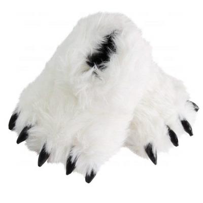 China Narrow Slippers Fuzzy Stuffed Animal Claw Shoes Bedroom Paw Slippers Grizzly Bear Toe Bear Foot for sale