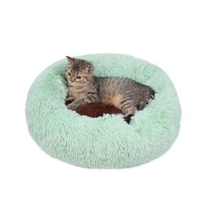 China Best Removable Soft Comfortable Washable Cats And Dogs Sleeping Blanket Around Long Faux Fur Pet Cushion Mat Beds for sale