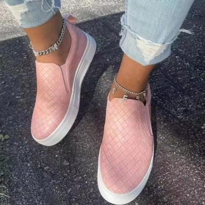 China Fashion Round New Design Round Toe Solid Color Canvas Shoes Leather Smooth Flat Comfortable Casual Single Shoes for sale