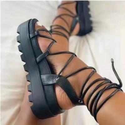 China Popular fashion trend hot-selling platform straps simple and atmospheric women's breathable platform sandals for sale