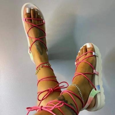 China Fashion trend new style fashion is popular recreational grab belt contracted atmosphere ground sandy thick bottom sandal for sale